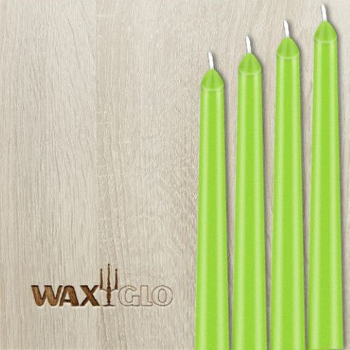 Waxglo Candle - 250mm UNWRAPPED TAPER - HOT LIME