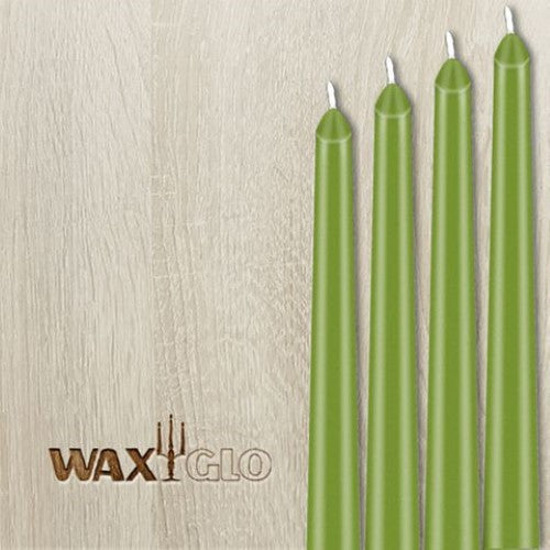 Waxglo Candle - 250mm UNWRAPPED TAPER - LIME GREEN