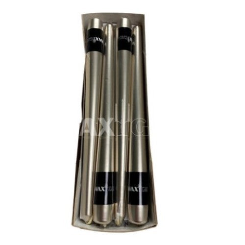 Waxglo Candle - 250mm Wrapped Taper -Metallic Platinum