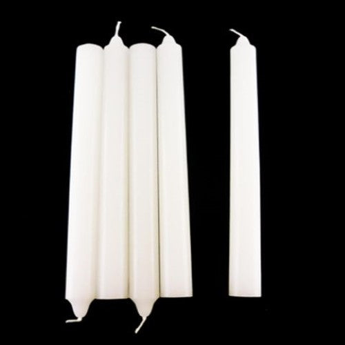 Elegant unscented Waxglo straight-sided dinner candles in sand, 250mm height, ideal for any occasion.