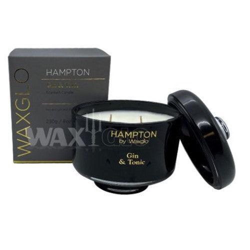 Waxglo Hampton - 230g Coco Soy Wax Jar Candle -Gin & Toni