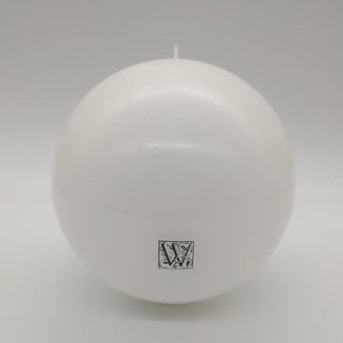 Waxglo Candle - 150mm Round Ball Candle -White