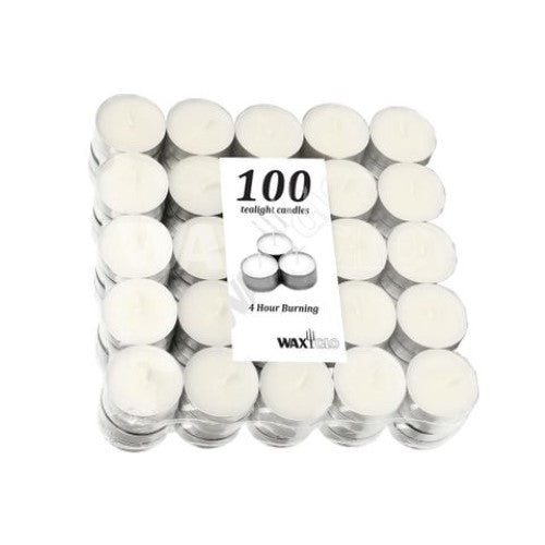 Waxglo  - 4hr TEALIGHT CANDLES -BAG 100