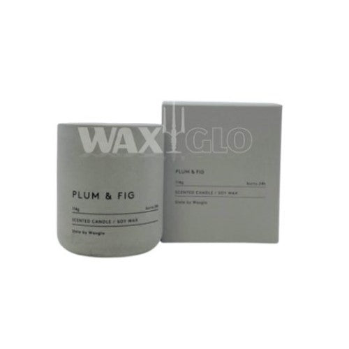 114g Soy Wax Candle In Slate Vessel -Plu