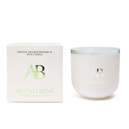 Aromabotanicals - 340g Jar Candle With Crystals -Aventurin