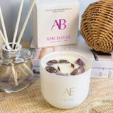 Aromabotanicals - 340g Jar Candle With Crystals -Amethyst