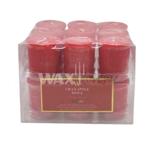 Waxglo Scented Candle - 50mm SCENTED VOTIVE CANDLE (18pk) -CRANA