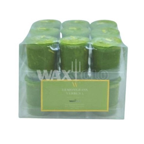 Waxglo Scented Candle - 50mm SCENTED VOTIVE CANDLE (18pk) -LEMON