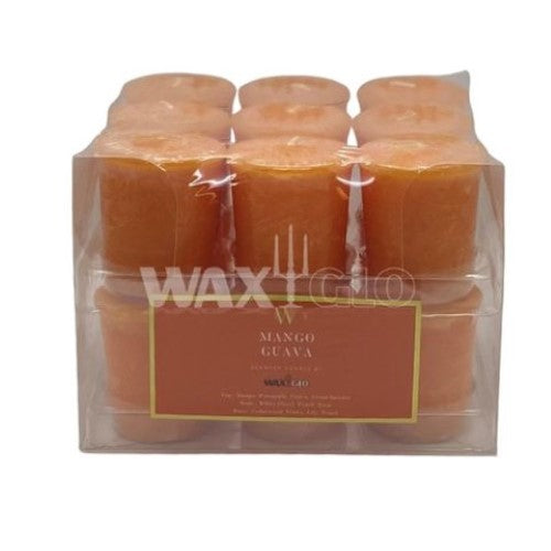 Waxglo Scented Candle - 50mm SCENTED VOTIVE CANDLE (18pk) -MANGO