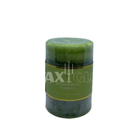 Waxglo lemon-scented candle in a decorative 70x100mm cylinder, offering vibrant aroma and 48 hours of burn time.