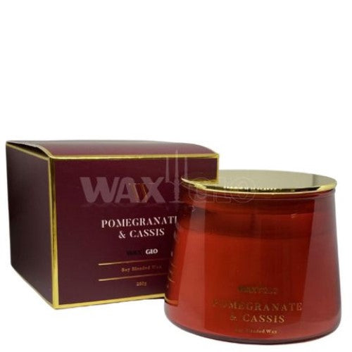 Waxglo Scented Candle - 260g Jar Candle W-Scented -Pomegranate &