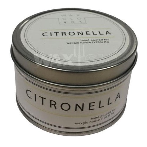 Waxglo Scented Candle - 80x50mm Wax Filled Tin -Citronella & Fre