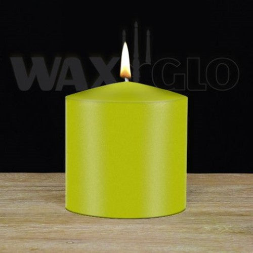 Waxglo Candle - 75x75mm UNWRAPPED CYLINDER - AVOCADO GRE