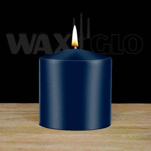 Waxglo Candle - 75x75mm UNWRAPPED CYLINDER - NAVY