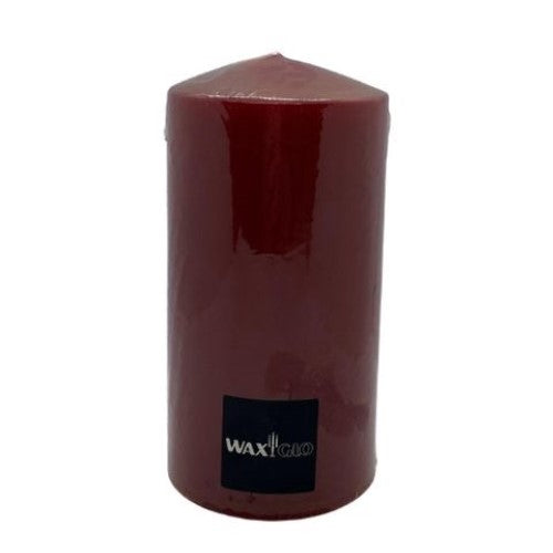 Waxglo Candle - 75x150mm Unwrapped Cylinder - Bordeaux