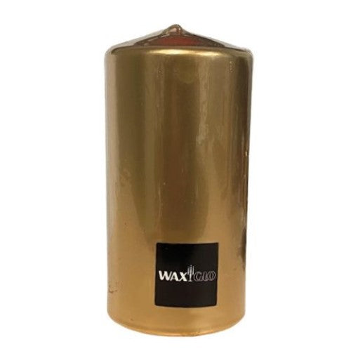 Waxglo Candle - 75x150mm Cylinder -Metallic Gold