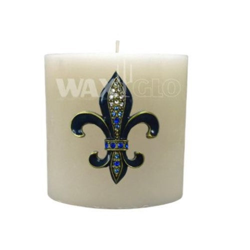 Waxglo Candle - Metal Fleur De Lis Candle Pin -Blue