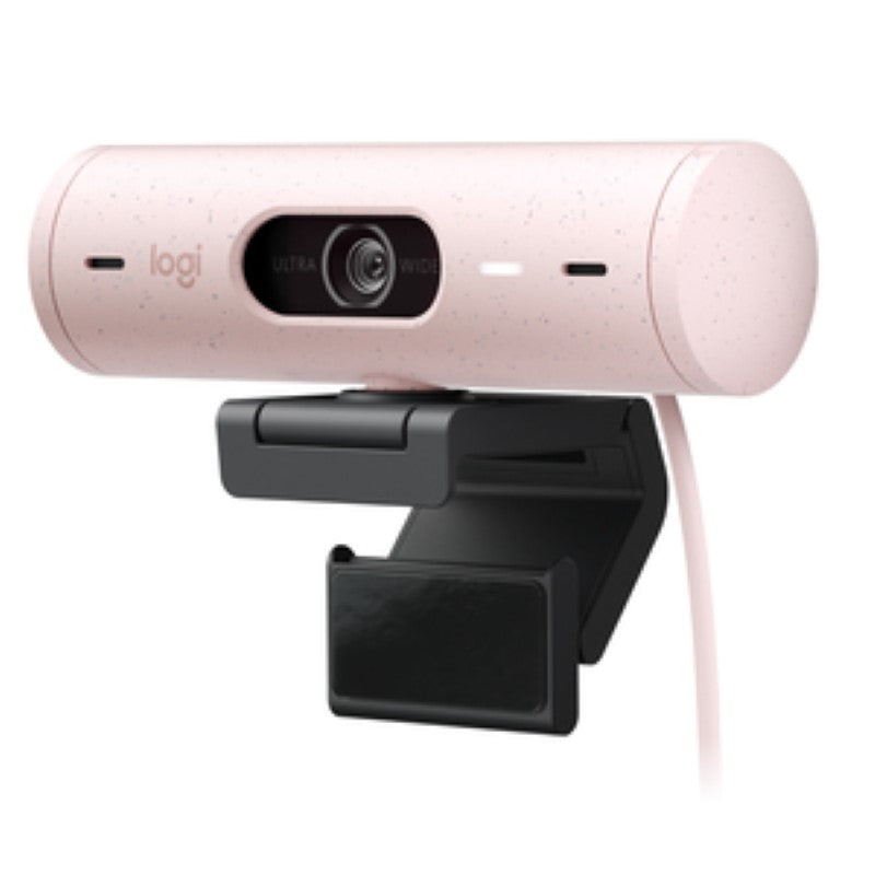 Logitech BRIO 4MP Webcam - 60fps HD Video, Auto-Focus, Digital Zoom - Rose, USB Type C