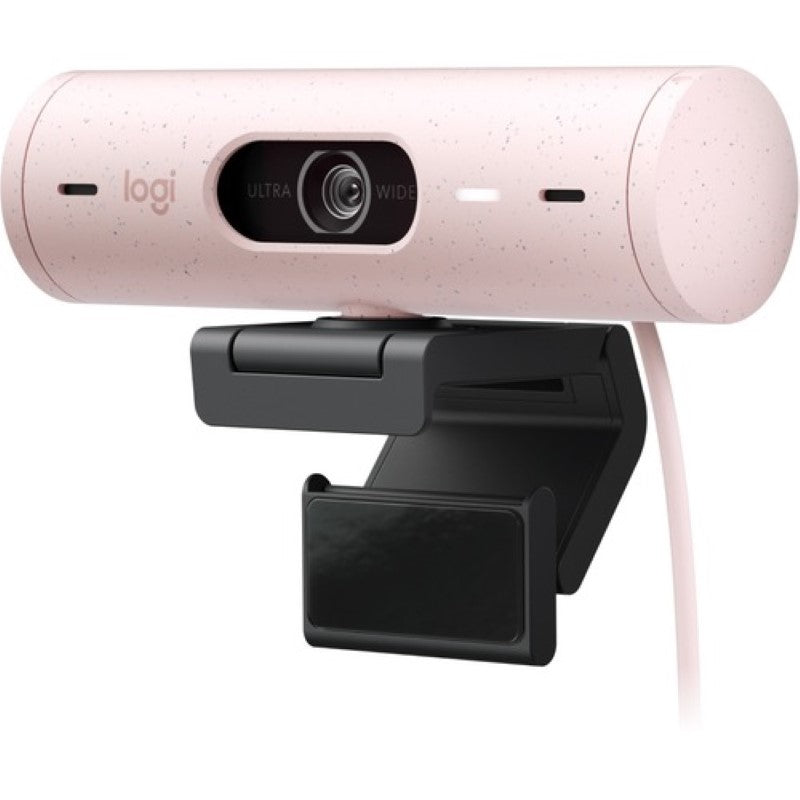 Logitech BRIO 4MP Webcam - 60fps HD Video, Auto-Focus, Digital Zoom - Rose, USB Type C