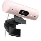 Logitech BRIO 4MP Webcam - 60fps HD Video, Auto-Focus, Digital Zoom - Rose, USB Type C