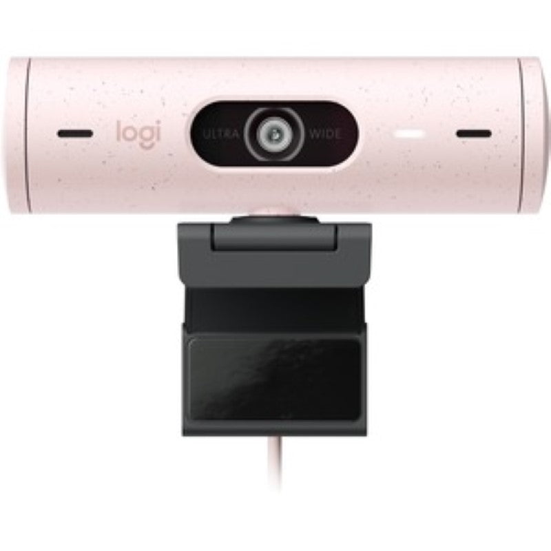 Logitech BRIO 4MP Webcam - 60fps HD Video, Auto-Focus, Digital Zoom - Rose, USB Type C