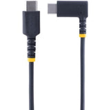 6in USB C right angle charging cable with 60W power delivery and durable design for fast charging and data transfer.