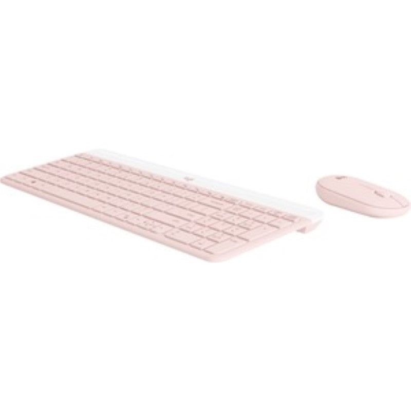 Logitech MK470 Slim Wireless Keyboard and Mouse Combo - Stylish Rose Design for Home & Office