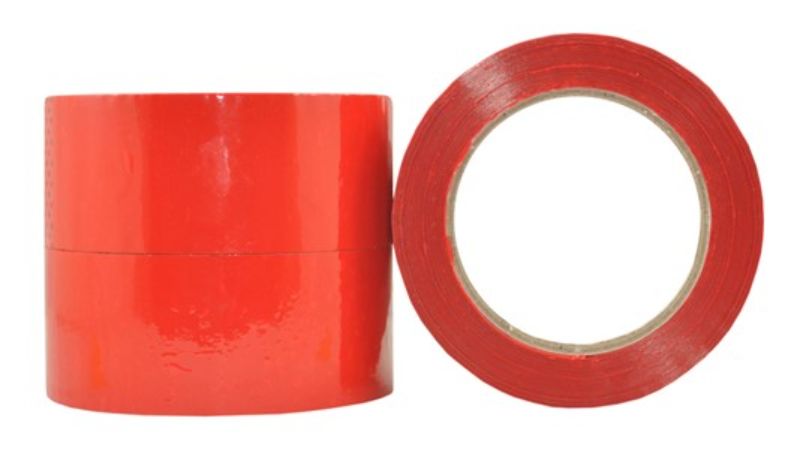 Premium Acrylic Packaging Tape - Red, 48mm x 100m x 55mu (Pack of 36)