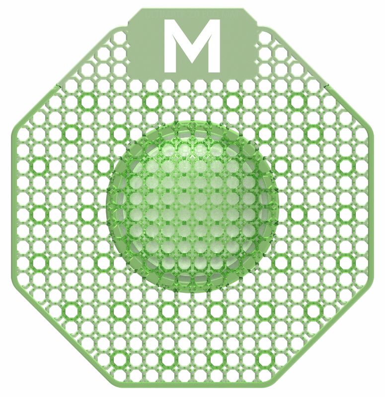Scented Enzyme Block Urinal Screen - Green, Cucumber Melon