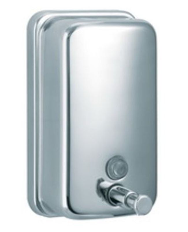 Stainless Liquid Wall Dispenser - Silver, Vertical, 1200ml Capacity