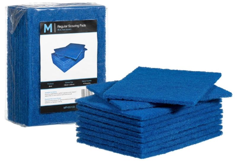 Regular Scouring Pad - Blue, 150mm x 200mm x 8mm (Pack of 80)