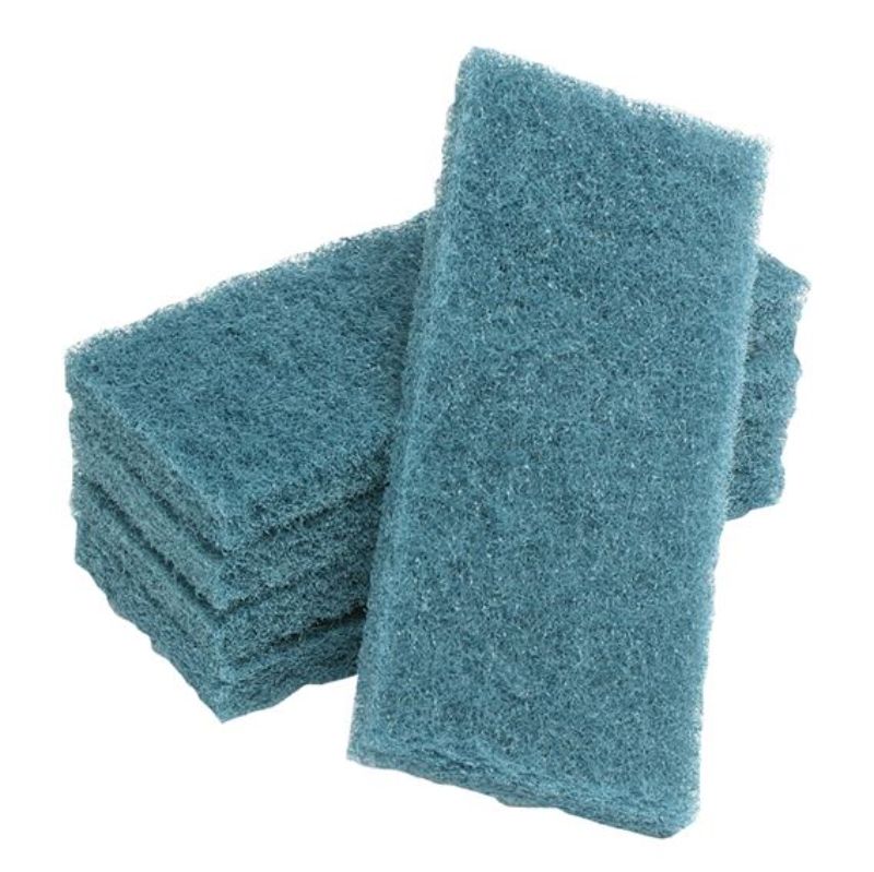 Premium Scouring Pad - Blue, 115mm x 250mm x 20mm (Pack of 10)