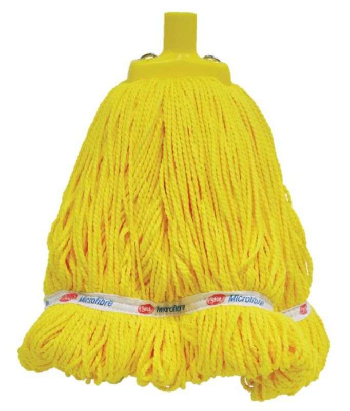 Looped Microfibre Mop Head - Yellow, 400g / 330mm