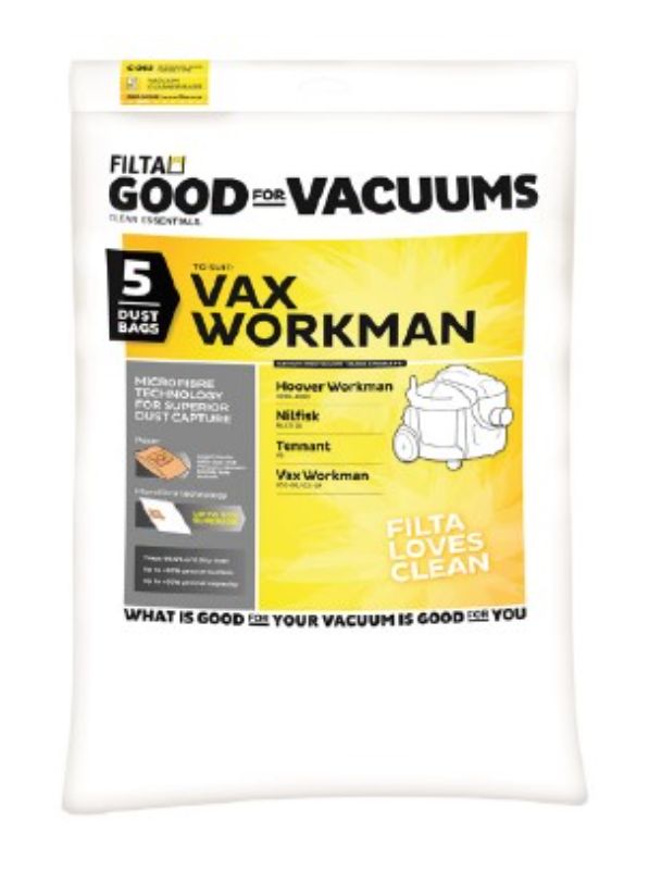 Pacvac Glide Vacuum Bag - White, Microfibre, For Glide Models (Pack of 5)