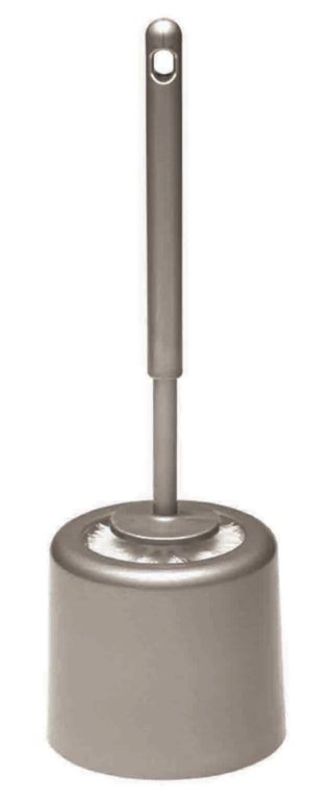 Round Toilet Tidy Set - Silver