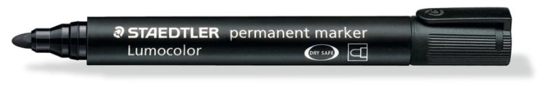 Staedtler Permanent Marker - Black, Bullet Tip (Pack of 10)