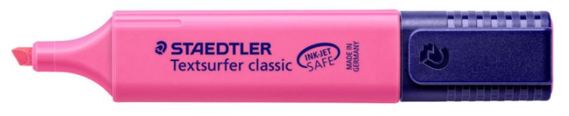 Staedtler Classic Highlighter - Pink, Chisel Tip (Pack of 10)