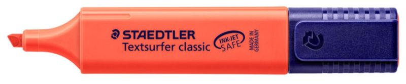 Staedtler Classic Highlighter - Red, Chisel Tip (Pack of 10)
