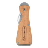 Multifunctional painter's tool featuring a folding blade, beech wood handle, and durable stainless steel for efficient use.