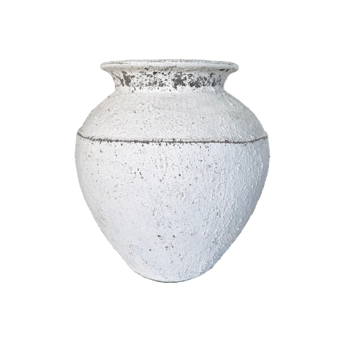 Lombok Urn - Ivy Dappled Whitewash Large (40 x 43cm)