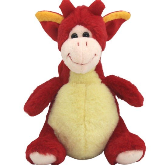 Soft Plush Toy -  Ember Dragon. Red Dragon with Yellow Stomach