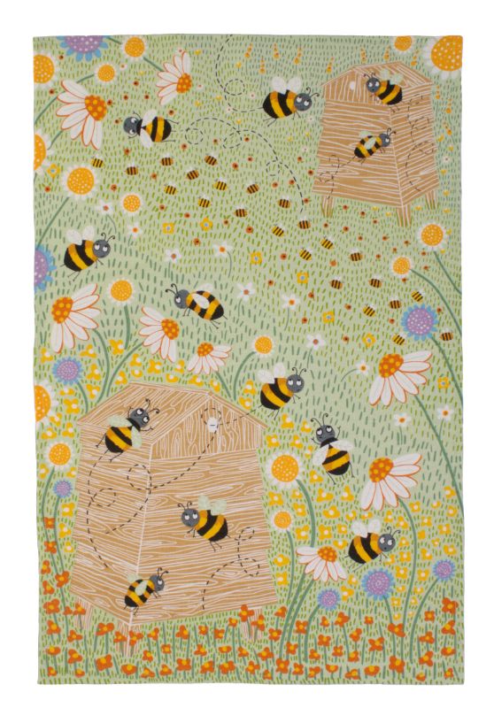 Tea Towel - Ulster Weavers Union - Daisy Bees (74cm)