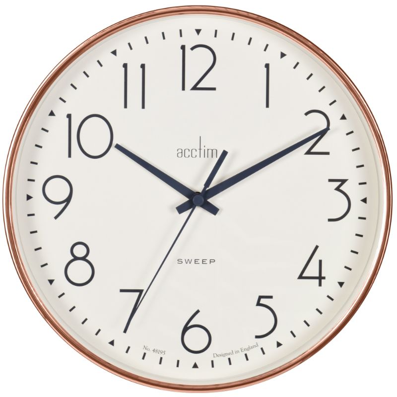 Wall Clock - Acctim Earl Sweep Copper (25cm)