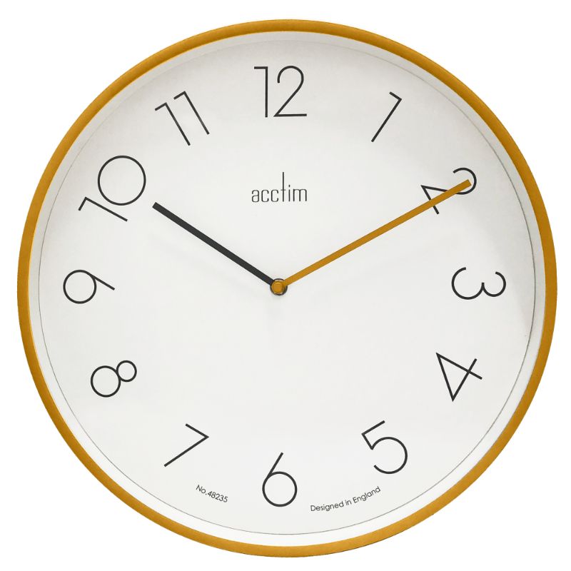 Wall Clock - Acctim Kista Dijon Yellow (40cm)
