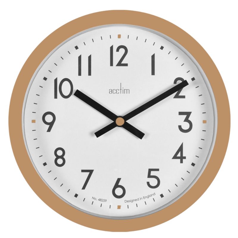 Dijon yellow 20cm wall clock with retro design, minimalist face, and reliable quartz movement for stylish décor.