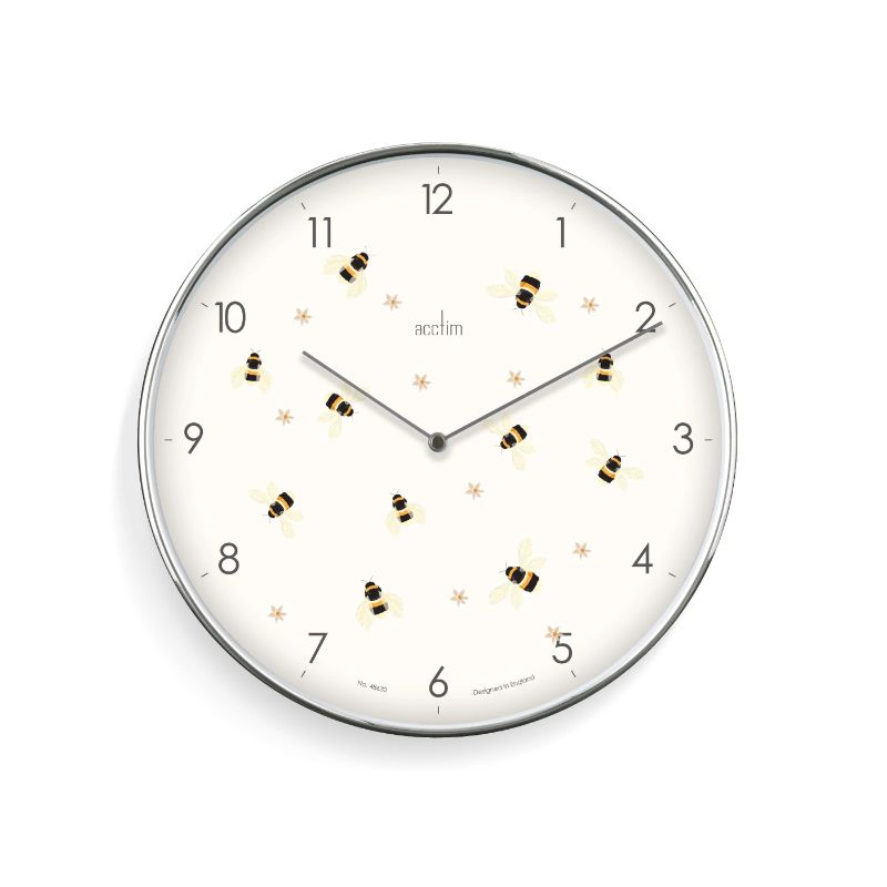 Wall Clock - Acctim Society Bees n Flowers (30cm)