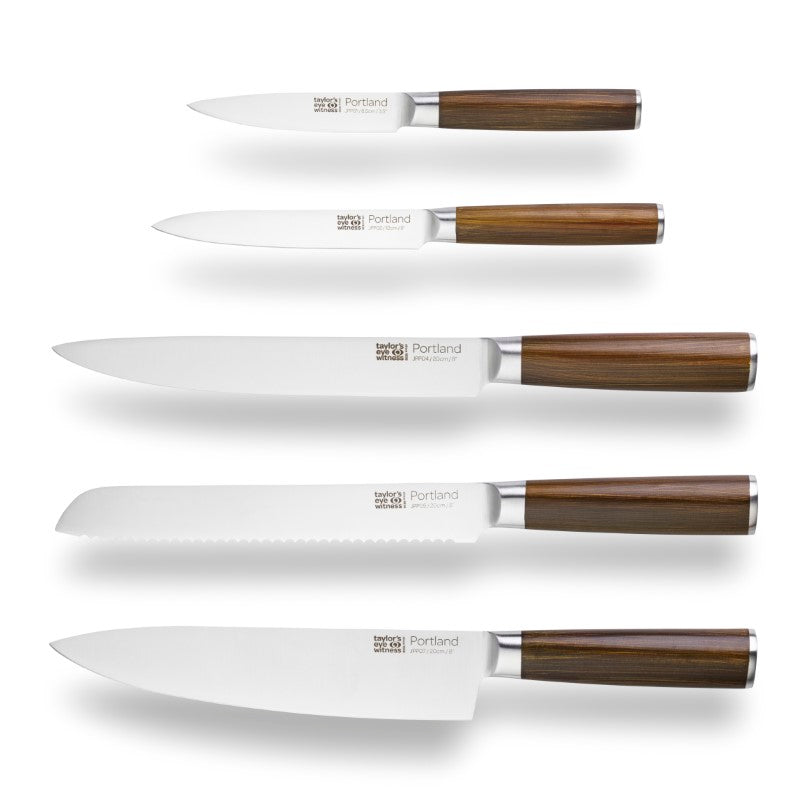 Kitchen Knife Set - Taylors Portland Walnut 5pc Presentation