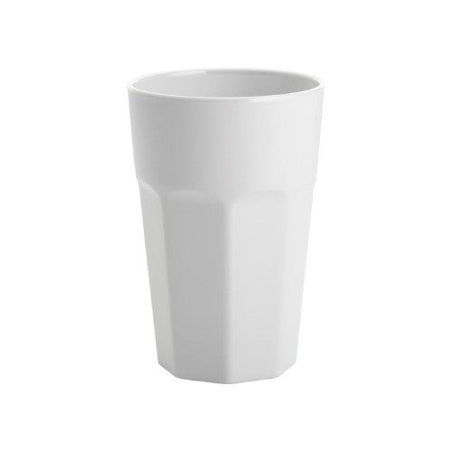 Set of 6 Jab White Tumblers, 500ml each, stylish melamine drinkware, durable, dishwasher safe, perfect for any occasion.
