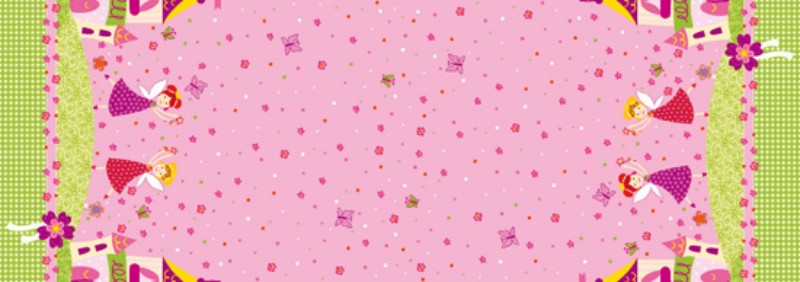 Tablecover Plastic 118 X 180 Pink Fairy (Duni)