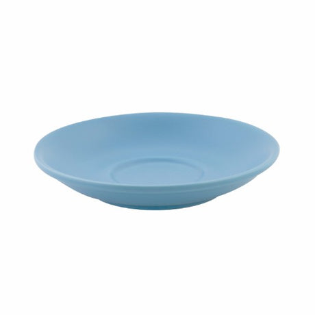 Elegant 140mm ceramic saucer for coffee and tea, enhancing presentation and maintaining beverage temperature.